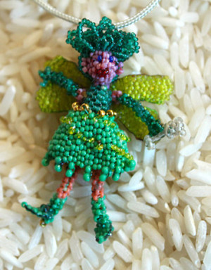 This was made with the smallest beads I own! size 20 seed bead from mexico.
